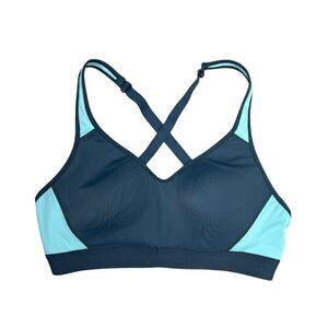 Champion Sports Bra Women's Size Medium Blue Athletic Running Training Tennis